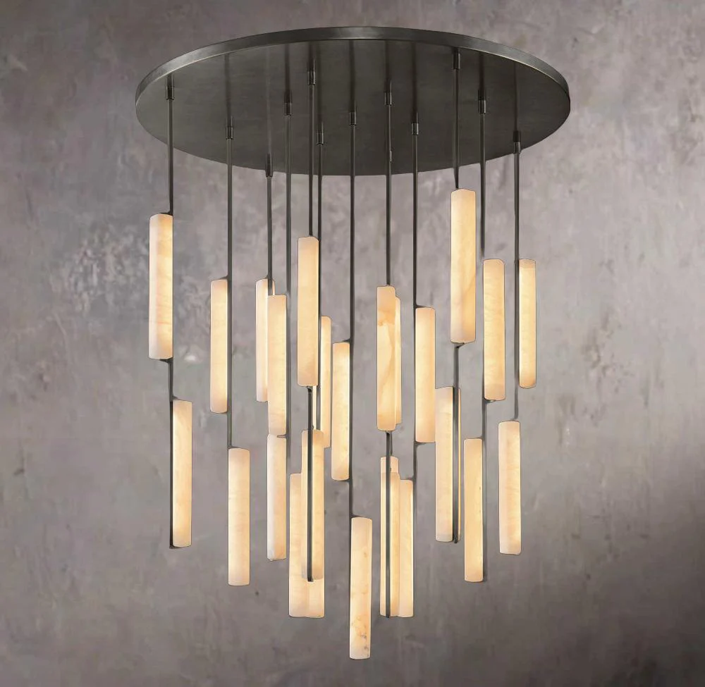 Audubon Alabaster Circular Chandelier 56" - Image 2