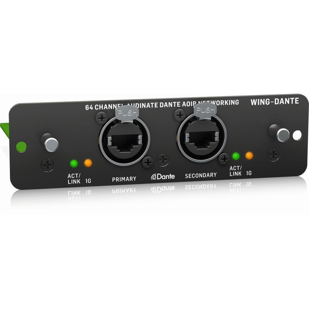Behringer WING Dante Expansion Card for 64x64 Audinate Dante AoIP Networking - Image 1