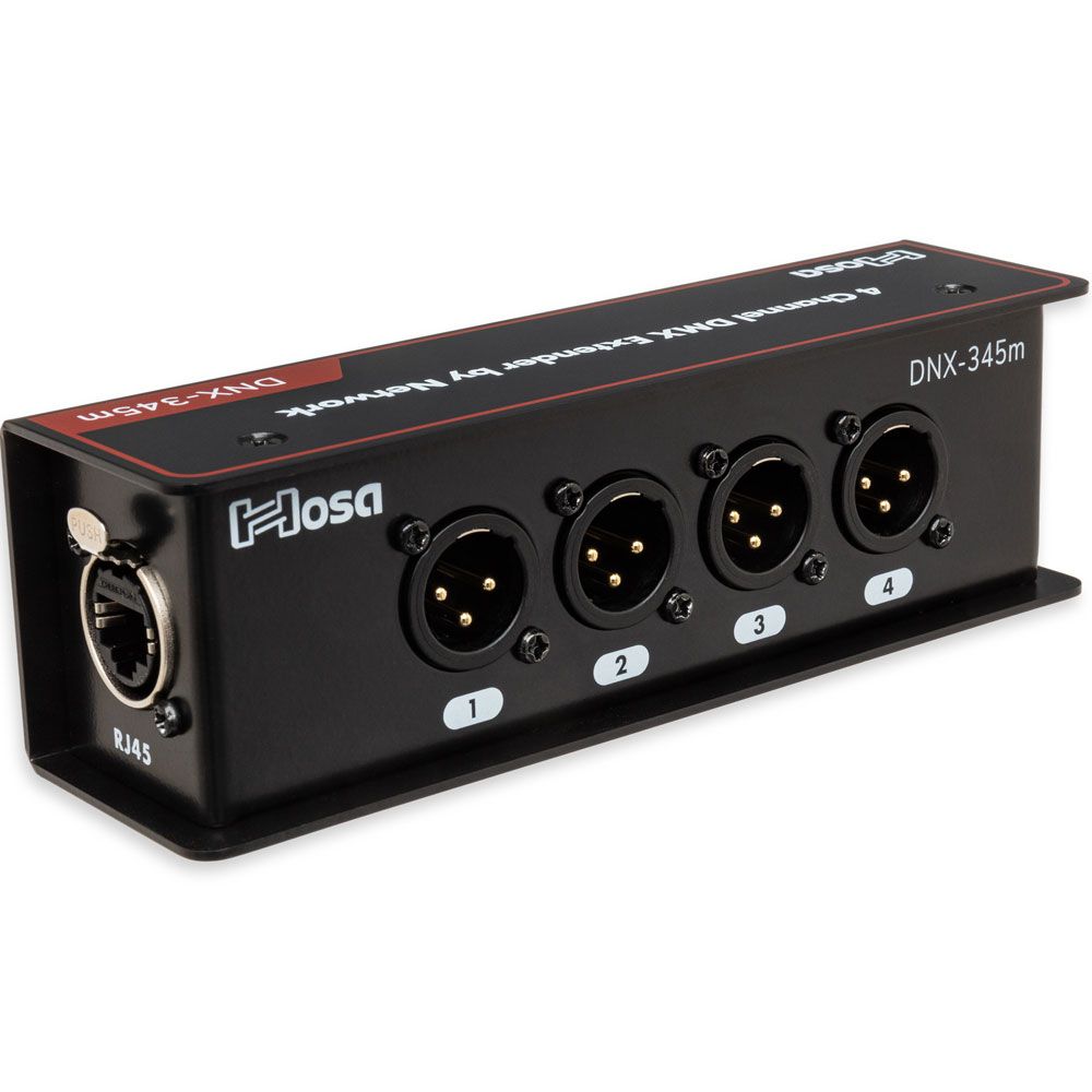 Hosa DNX345M 3 PIN DMX EXTENDER XLR3M to Network RJ45 - Image 1
