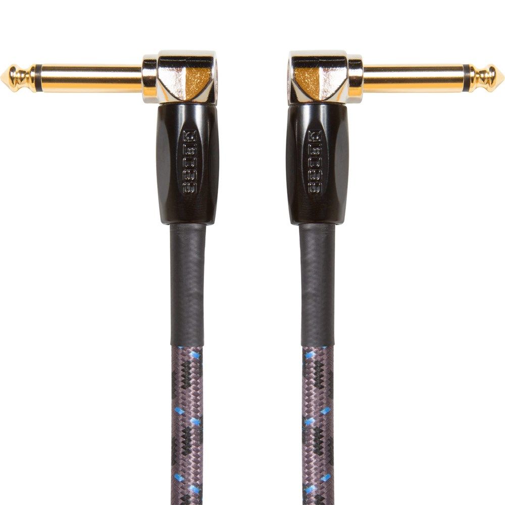 Boss BIC1AA Right-Angle 1/4" to Same Patch/Pedal Instrument Cable (1ft) - Image 1