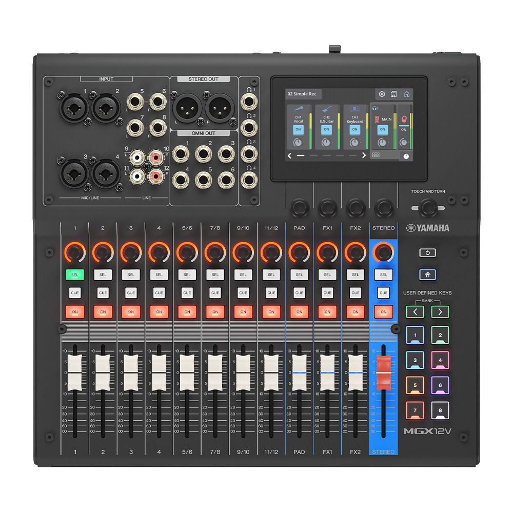 Yamaha MGX12V 12-Channel Digital Mixing Console w/ Video Interface (Black) - Image 1
