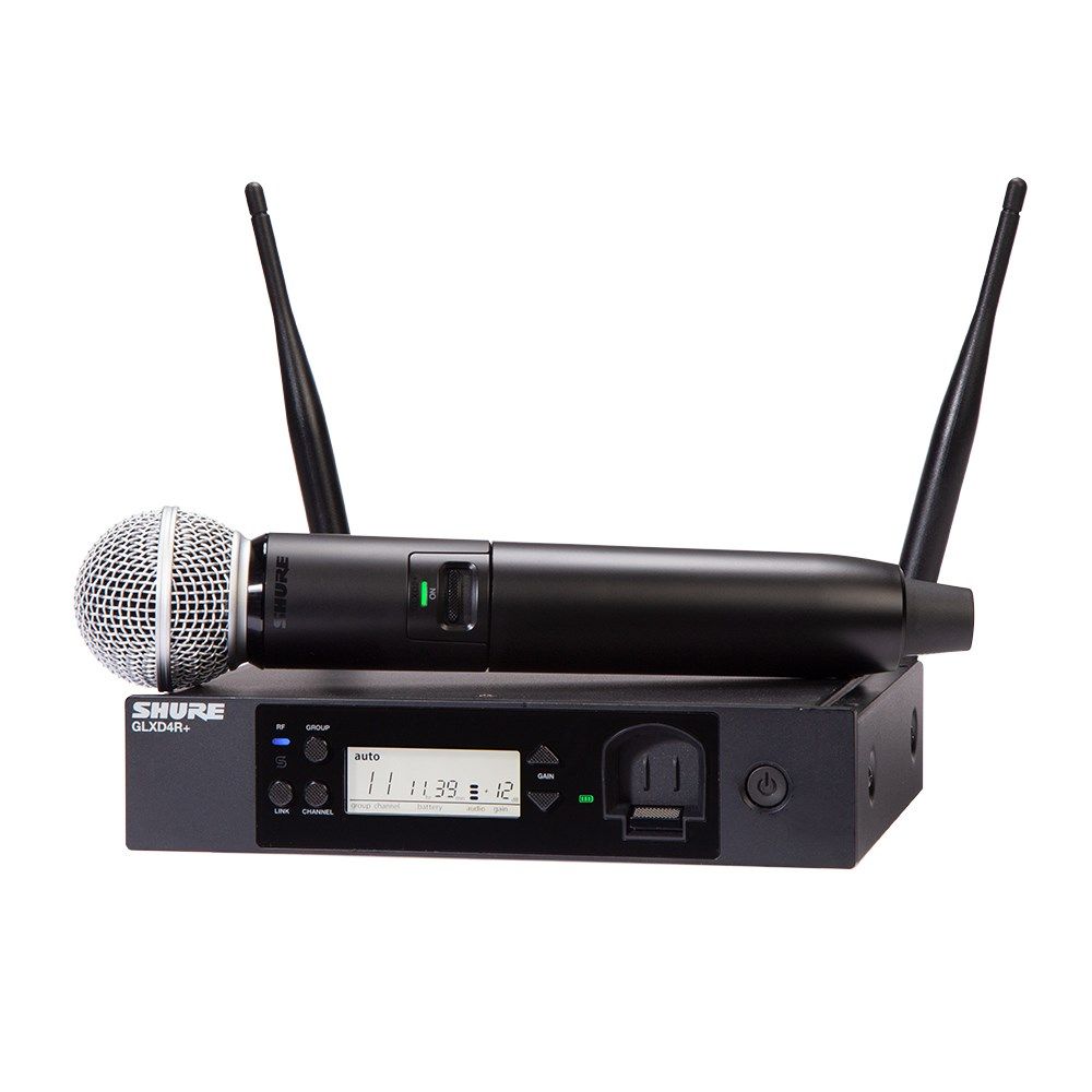 Shure GLXD24R+ / SM58 Digital Wireless Rack System w/ SM58 Vocal Microphone - Image 1