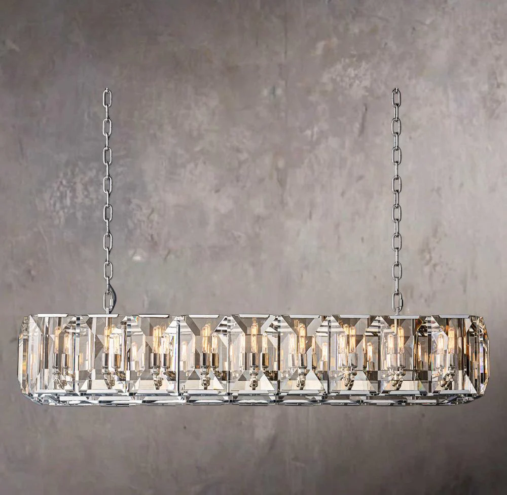Harlowe Crystal Rectangular 62" Chandelier - Image 2