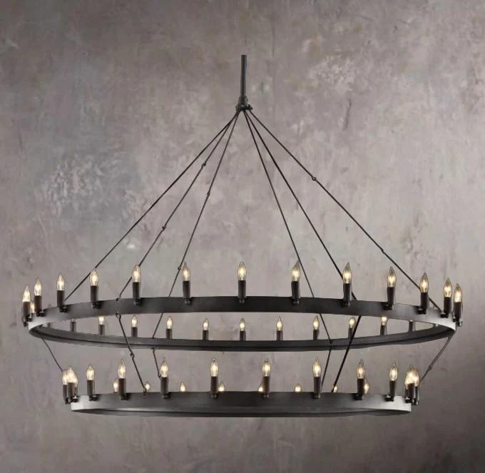 Camino Antique Candelabra Double-Tier Chandelier 63" - Image 2