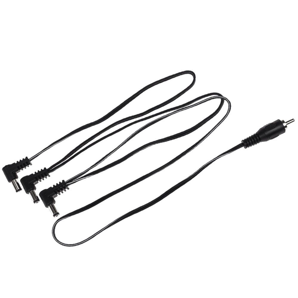 Cioks Type 1 3-Way Daisy Chain Flex Cable w/ 3x Centre Negative DC Plugs (Black) - Image 1