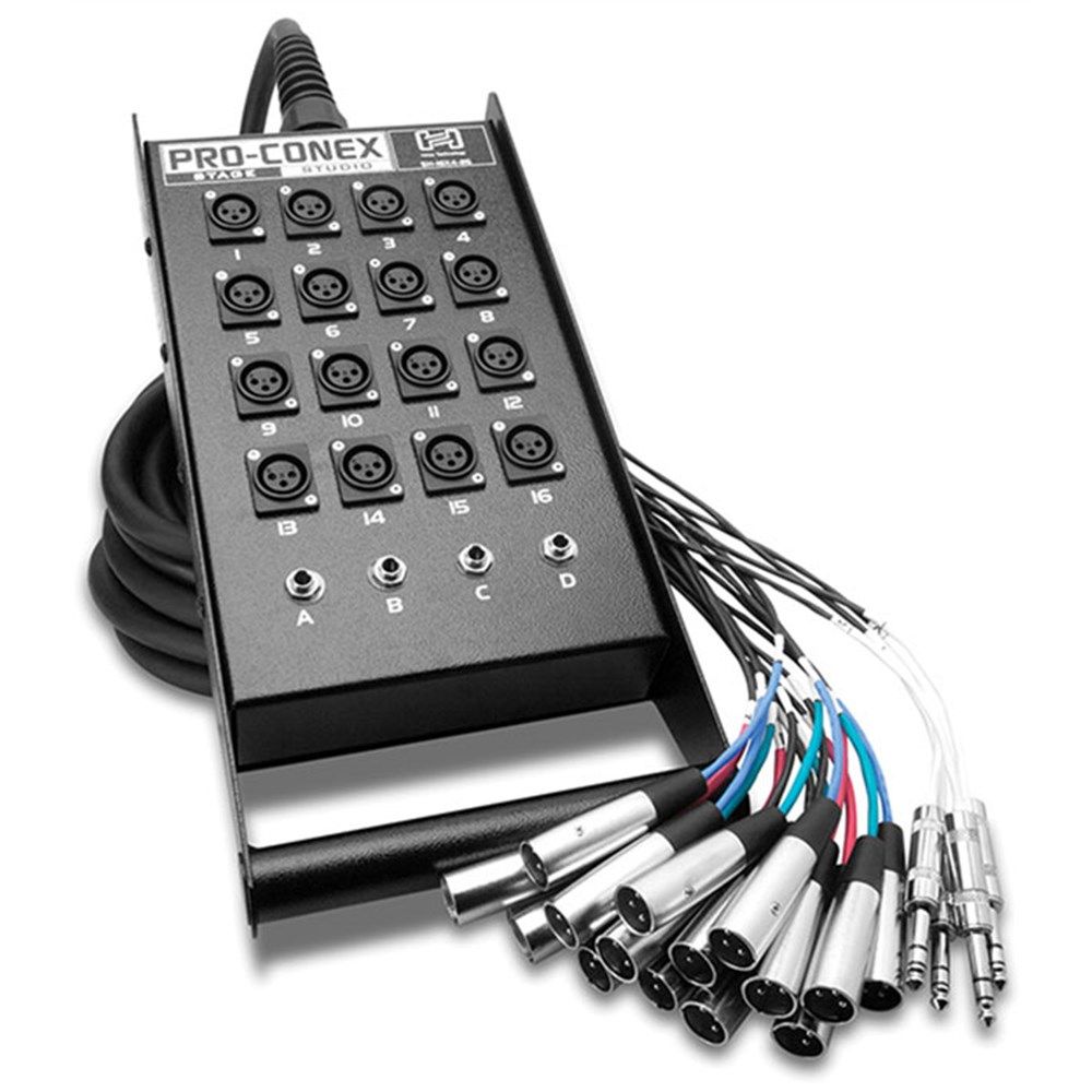 Hosa SH-16X4-25 16-In/4-Out Pro-Conex Stage Box Snake (25ft) - Image 1
