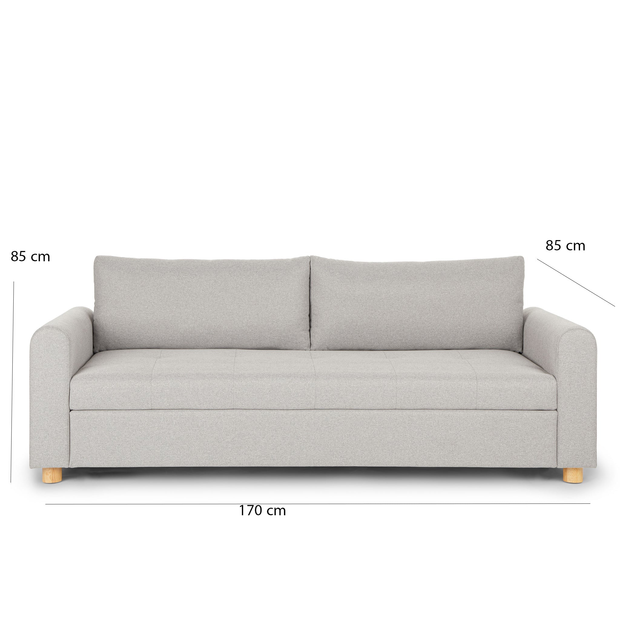 كنبة خشب زان طبيعي 85×170سم - ألوان متعددة - DECO20 - Image 3