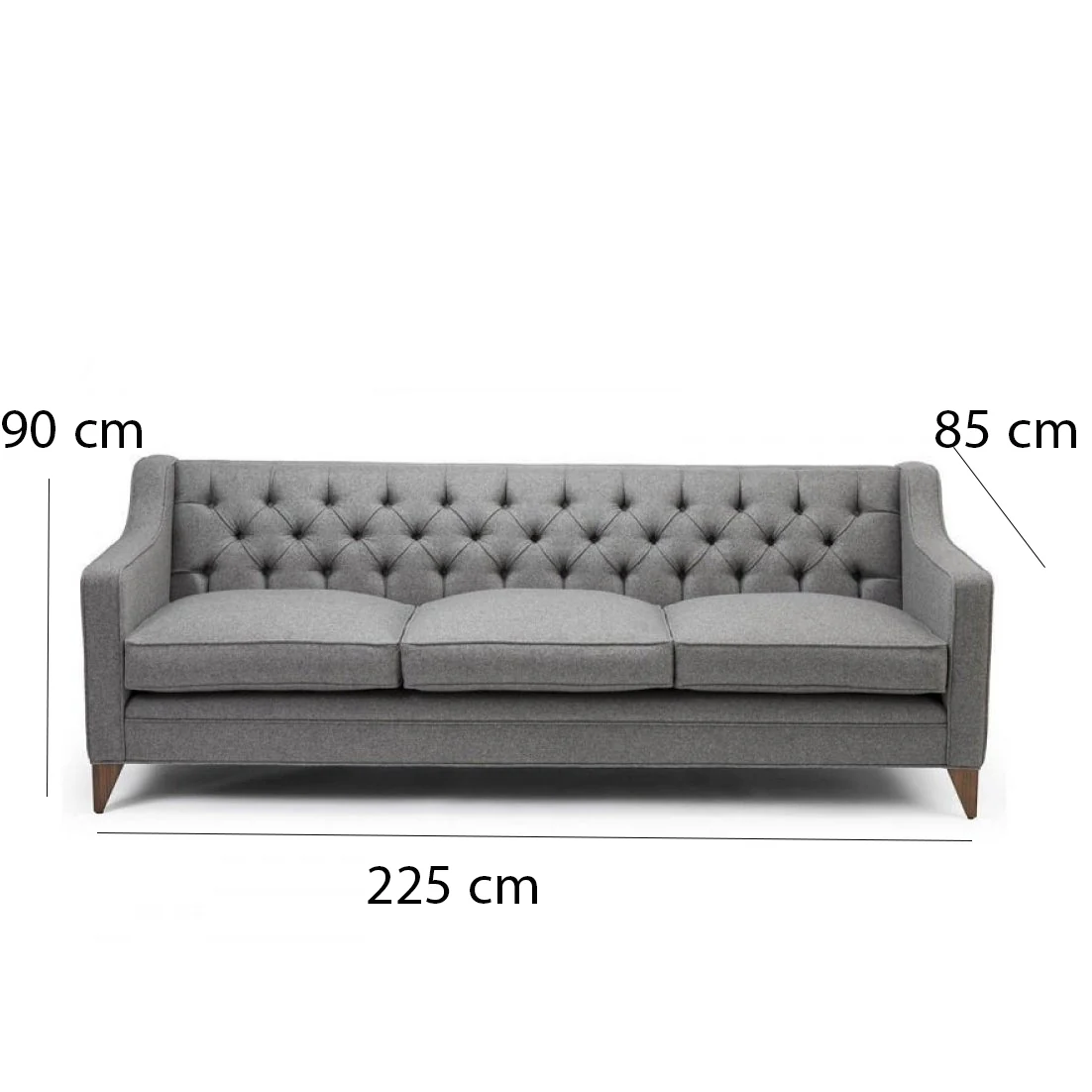 كنبة خشب زان طبيعي 85×225سم - ألوان متعددة - DECO23 - Image 2