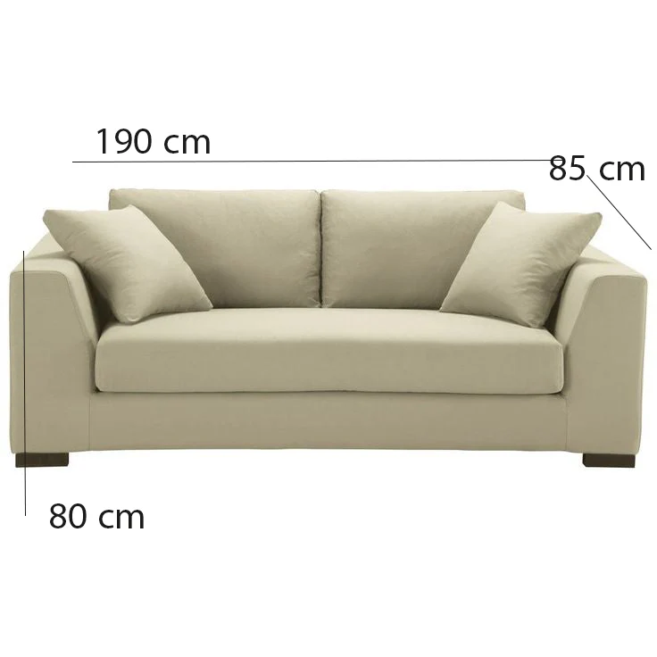 كنبة خشب زان طبيعي 85×190سم - ألوان متعددة - DECO25 - Image 2