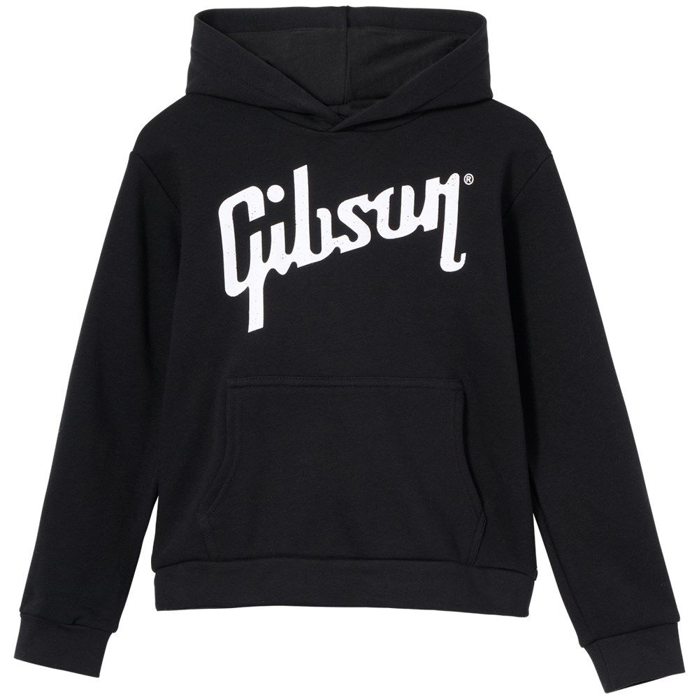 Gibson Kid'S Logo Pullover Hoodie (Black) Small - Image 1