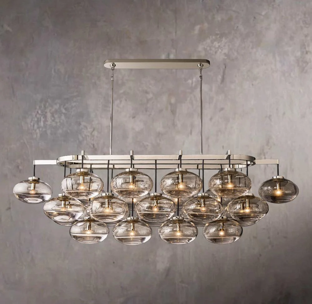 Cabrettas Transparent Glass Linear Chandelier 72" - Image 2
