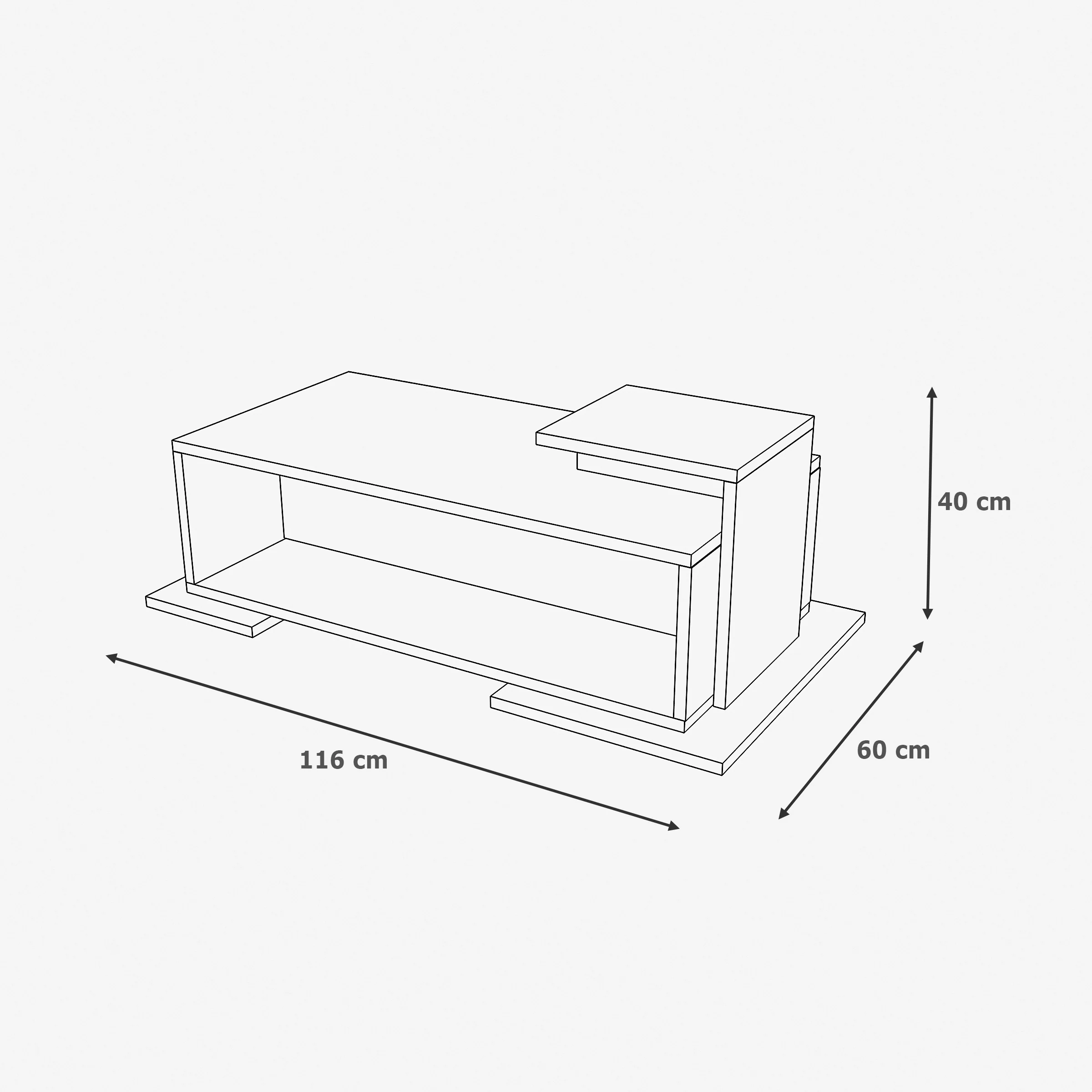 ترابيزة قهوة 60×116سم- ZAF43 - Image 2