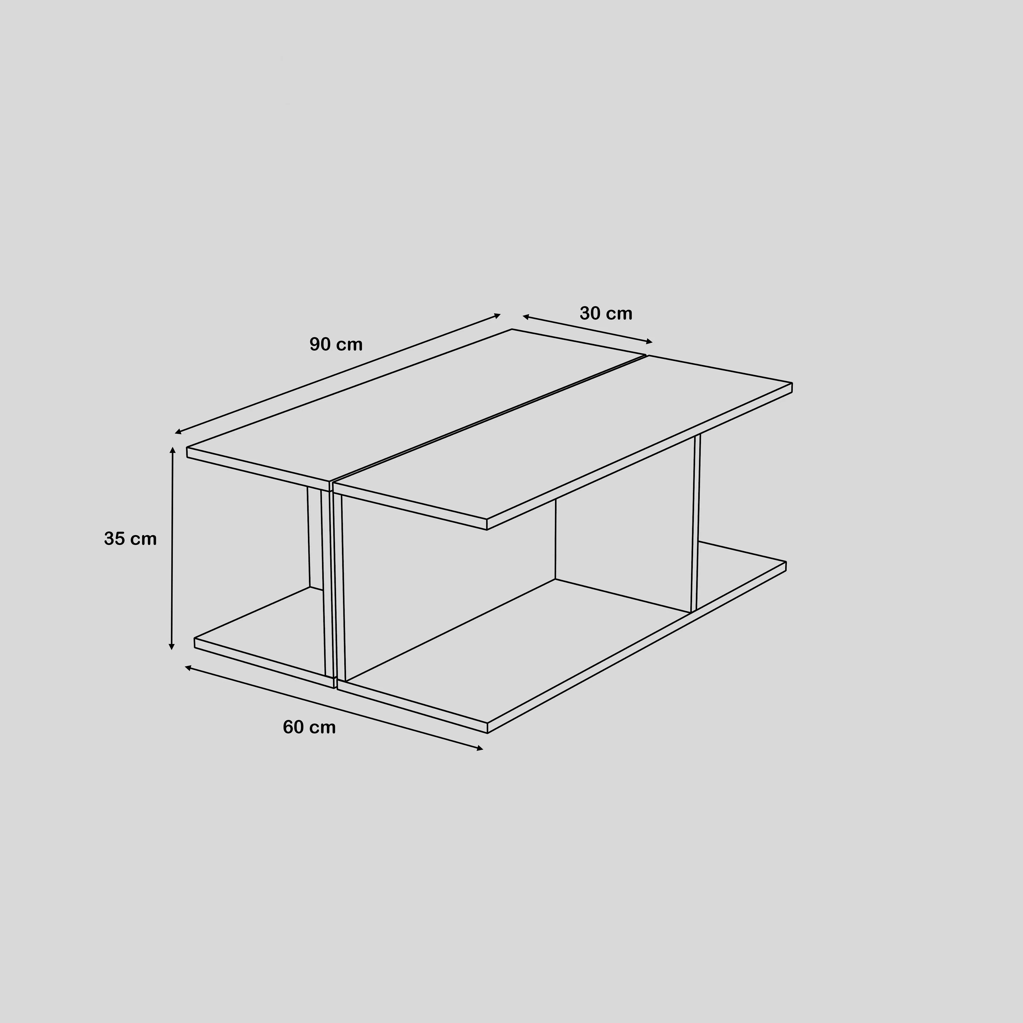 ترابيزة قهوة 60×90سم- ZAF79 - Image 2