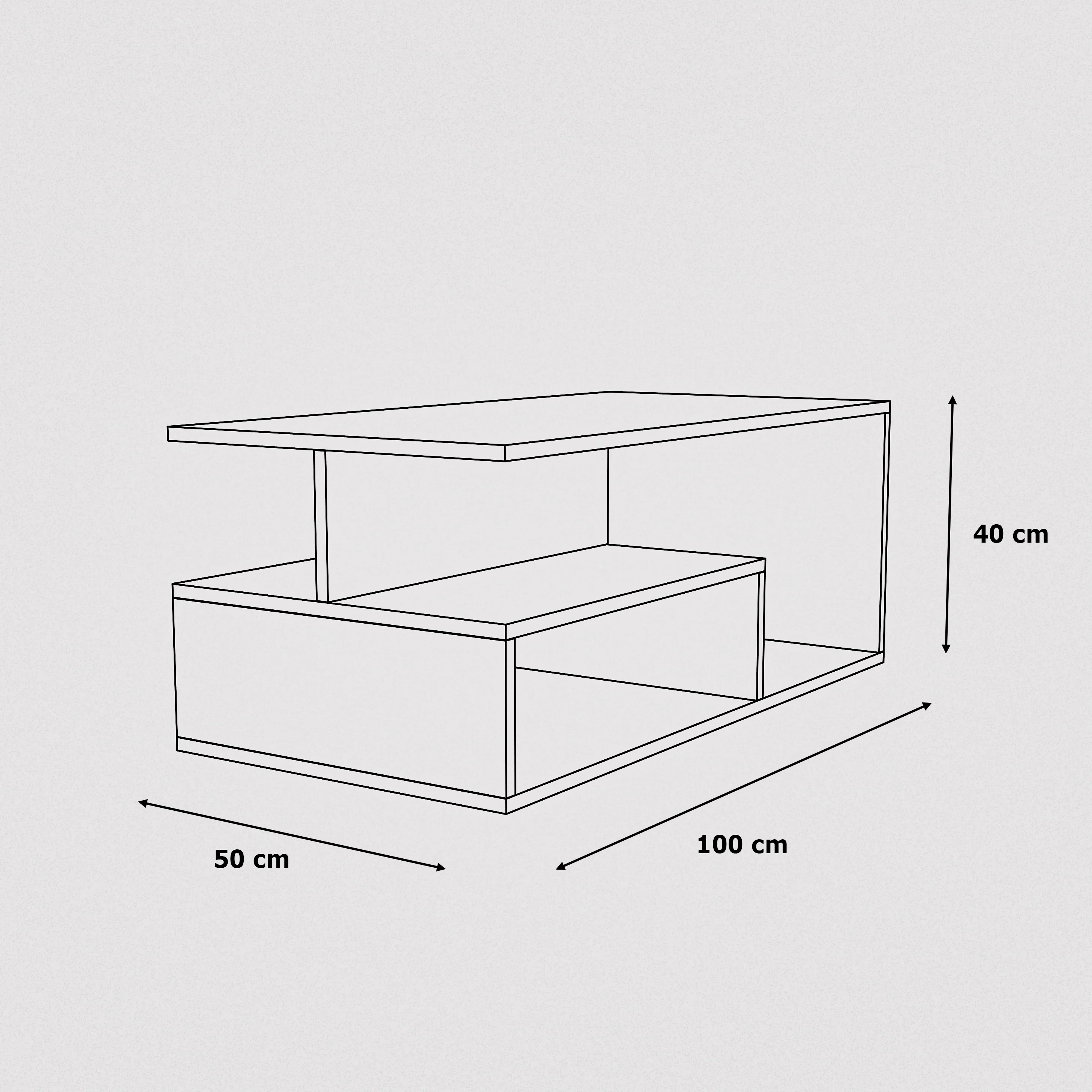 ترابيزة قهوة 50×100سم- ZAF56 - Image 2