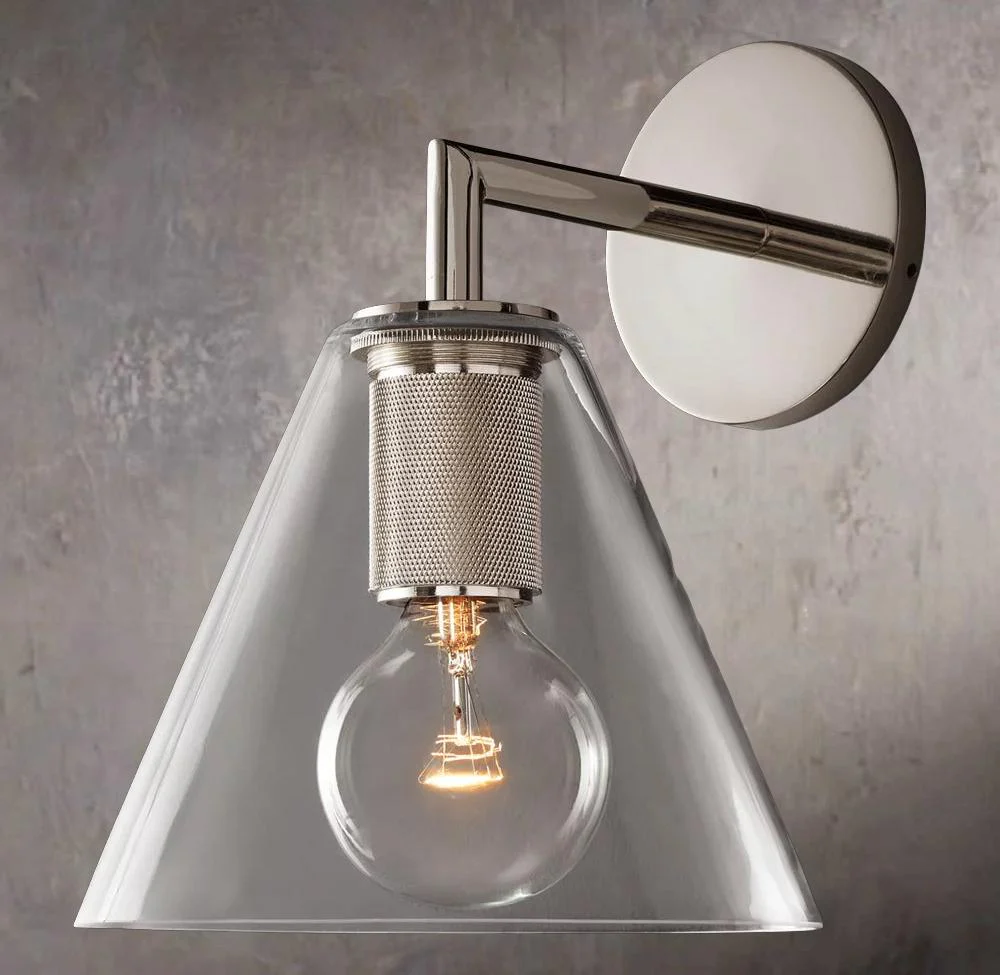 Utility Funnel Shade Wall Sconce - Image 2