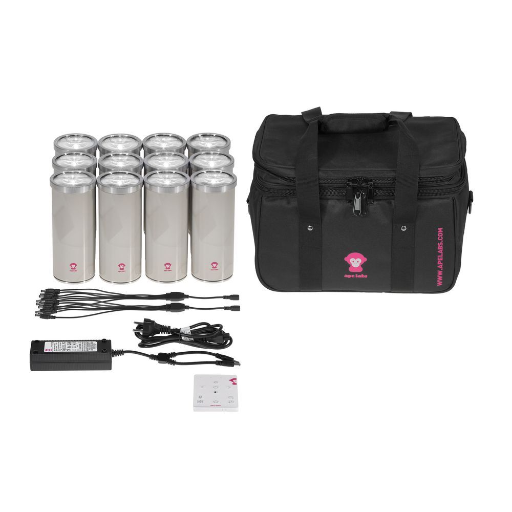 Ape Labs Lightcan V2 Tour Pack w/ 12x Lightcans Lights (Cream) inc Soft Bag - Image 1