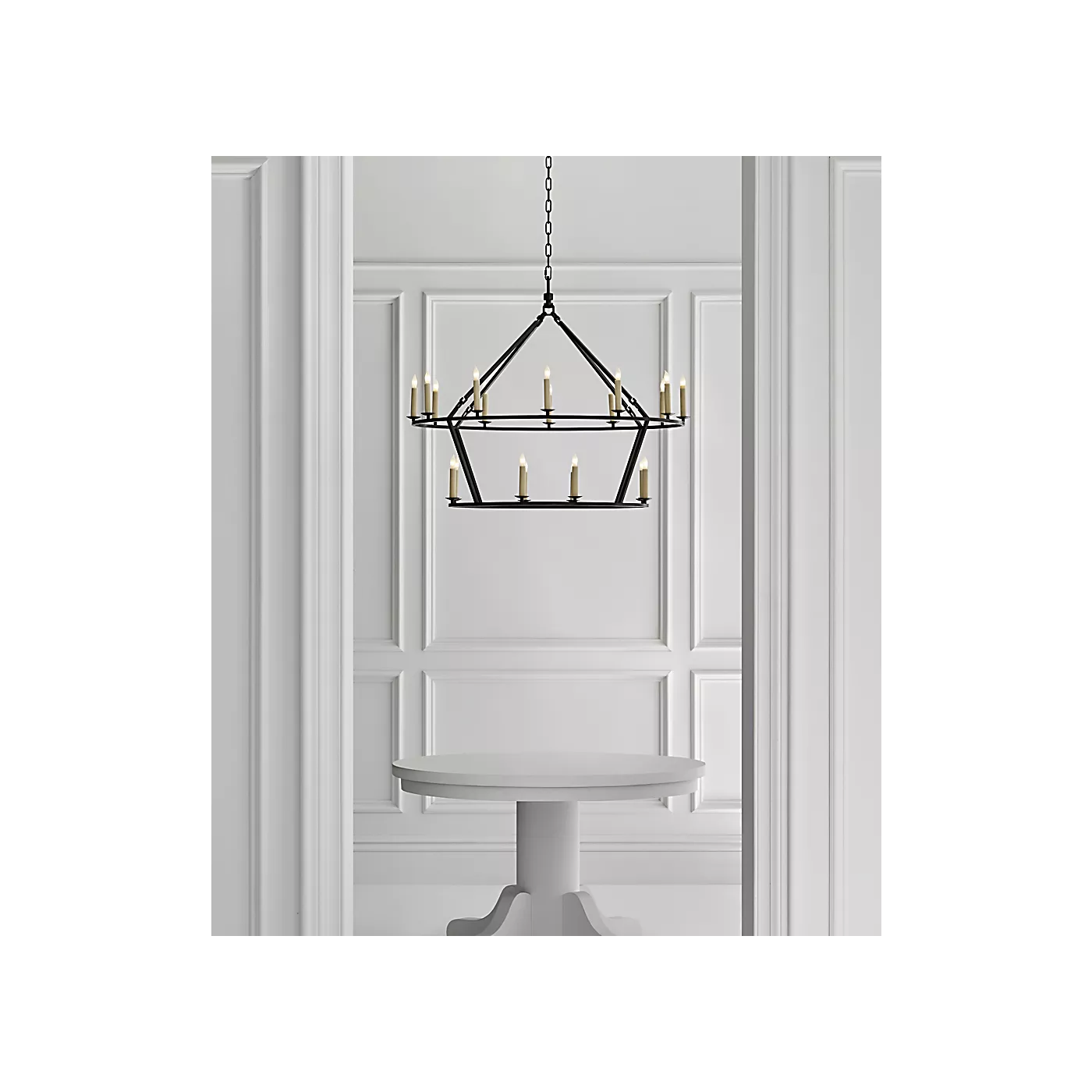 Darlana Large Two-Tiered Ring Chandelier - Image 3