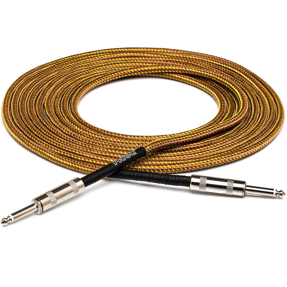Hosa GTR518 Tweed Guitar Cable Straight to Same (18 ft) - Image 1
