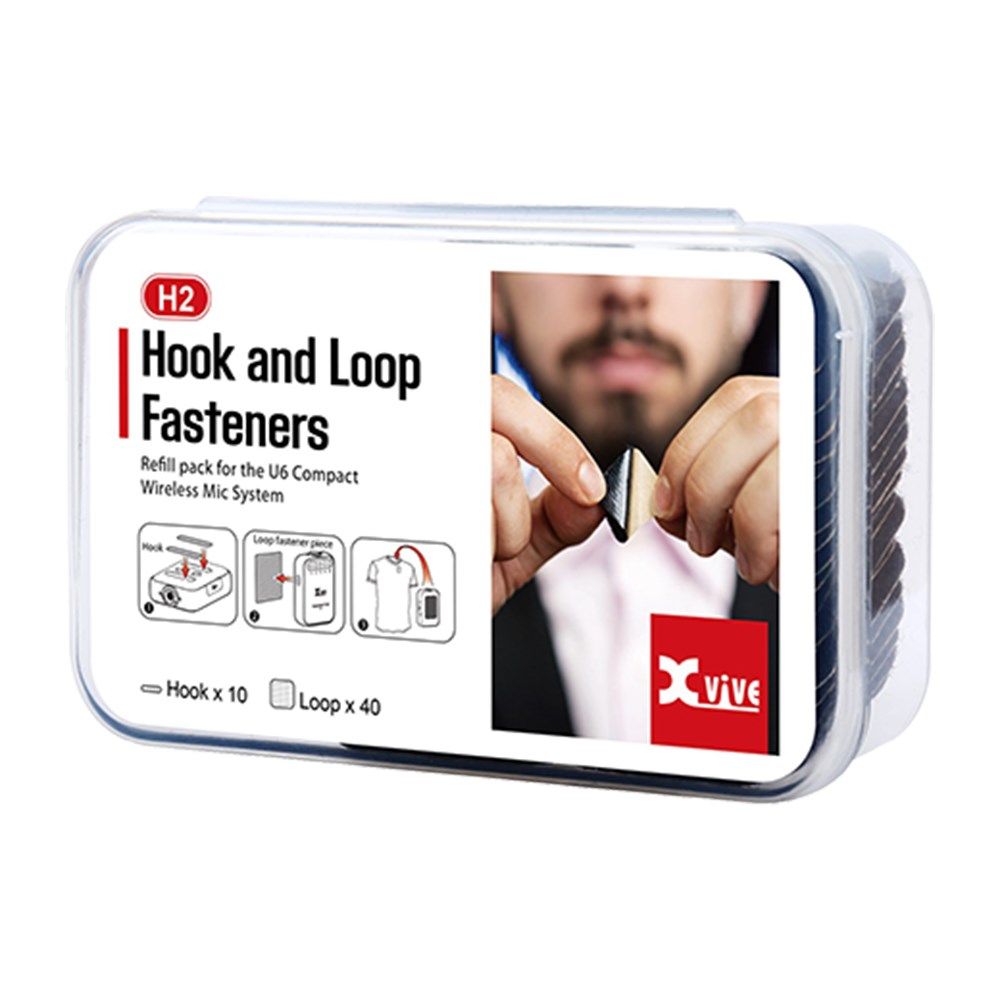 Xvive H2 Hook & Loop Fasteners for U6 Compact Wireless Mic System - Image 1