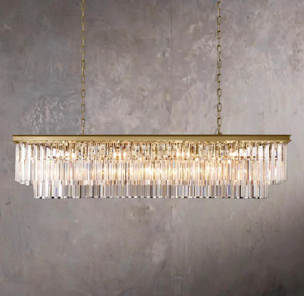 1920s Odeon Linear Pendant Light 59" - Image 3