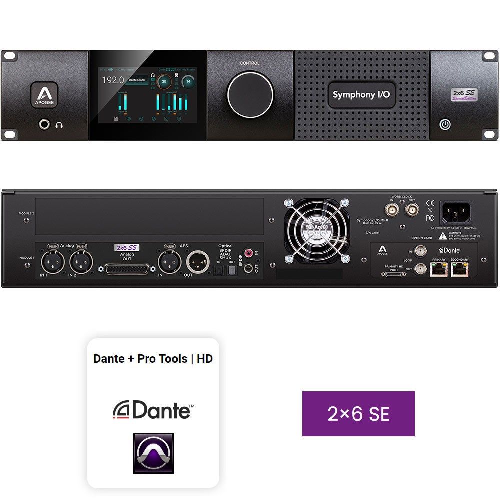 Apogee Symphony I/O MKII 2x6 SE Configuration Dante + PT HD Audio Interface - Image 1