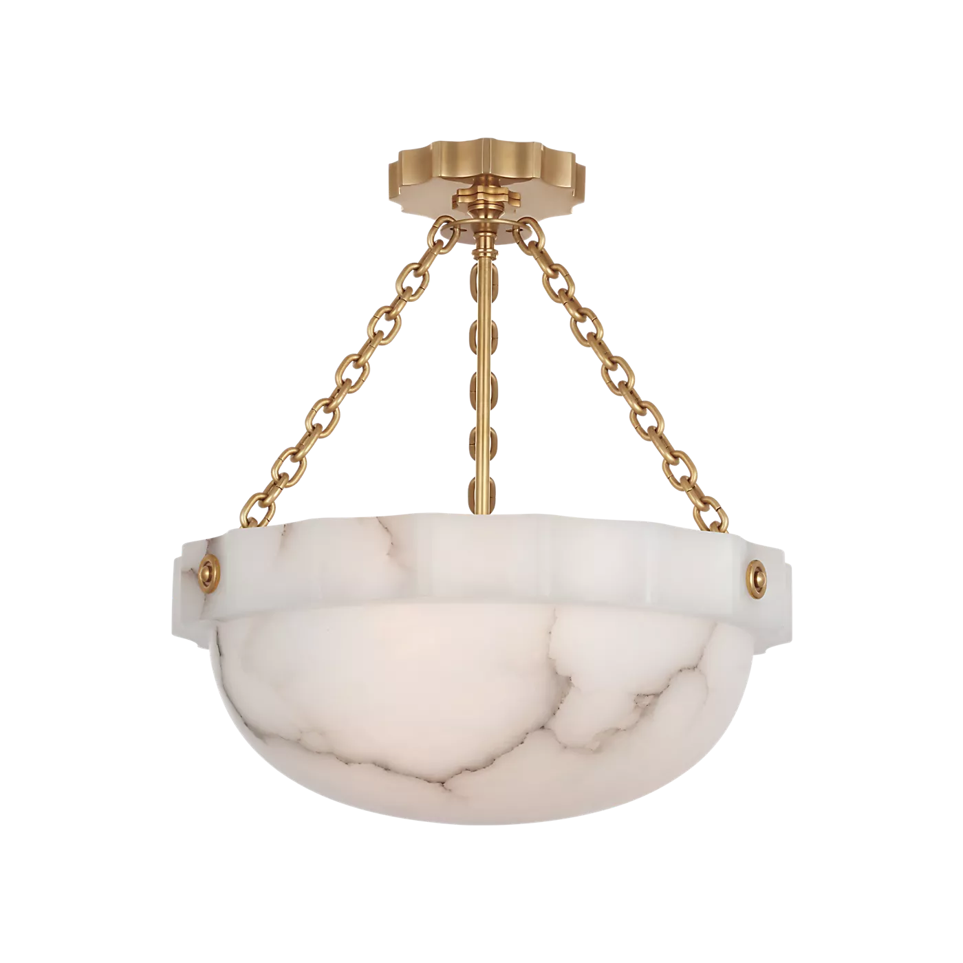 Fluted Band 16" Semi-Flush Mount - Image 1