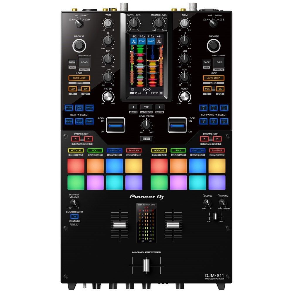 Pioneer DJMS11 Professional Scratch-Style 2-Channel DJ Mixer for Serato DJ Pro - Image 1