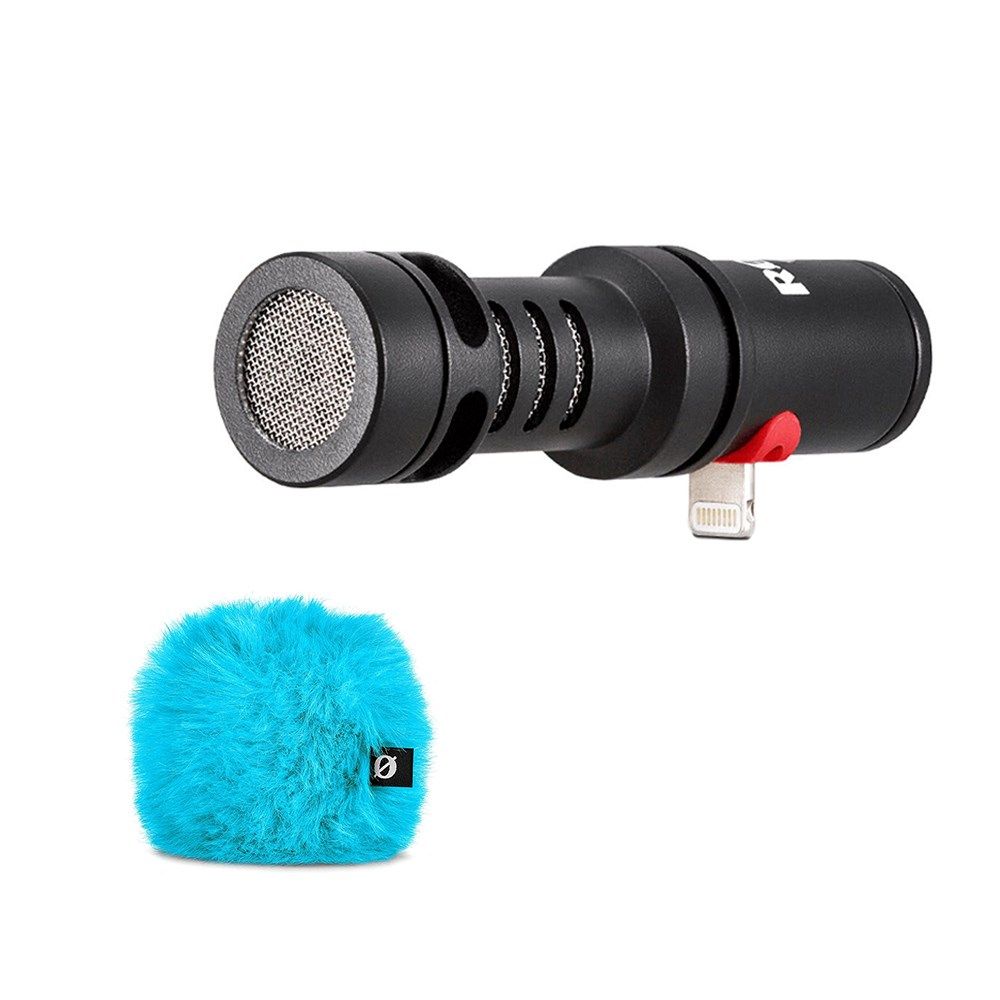 Rode VideoMic Me-L Pack w/ VideoMic Me-L & WS9 Deluxe Wind Shield (Blue) - Image 1