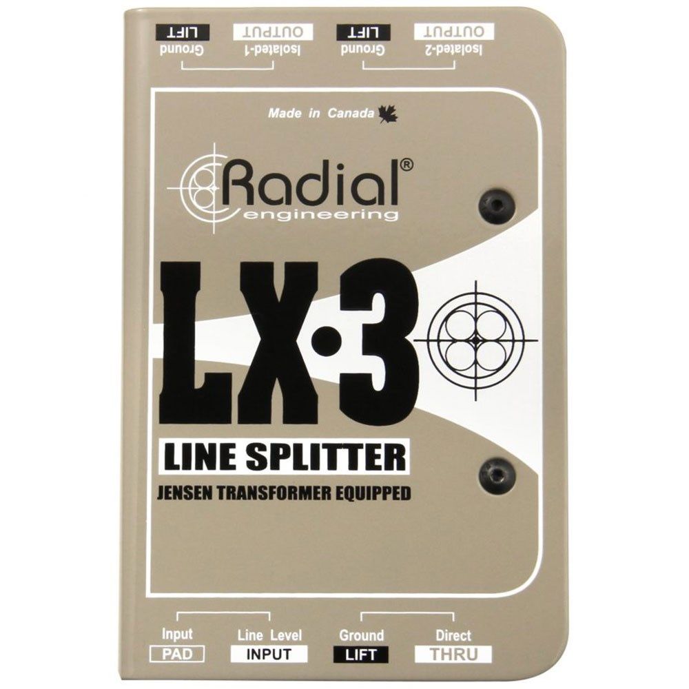 Radial LX3 Line Level Splitter (Passive 1-Input 3-Output w/ 2 Jensen Isolated Outputs) - Image 1