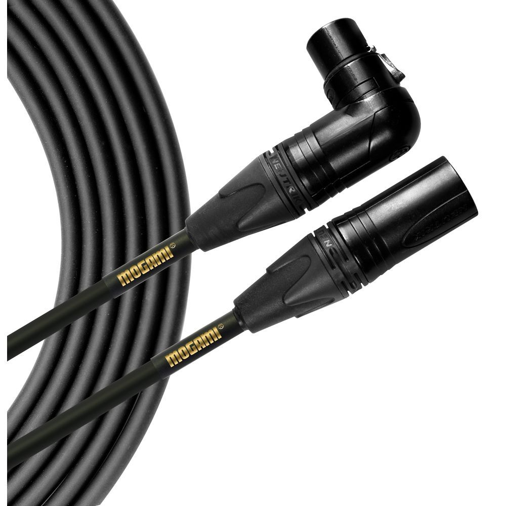 Mogami Stage Microphone Cable w/ Right-Angle XLRF (10ft) - Image 1