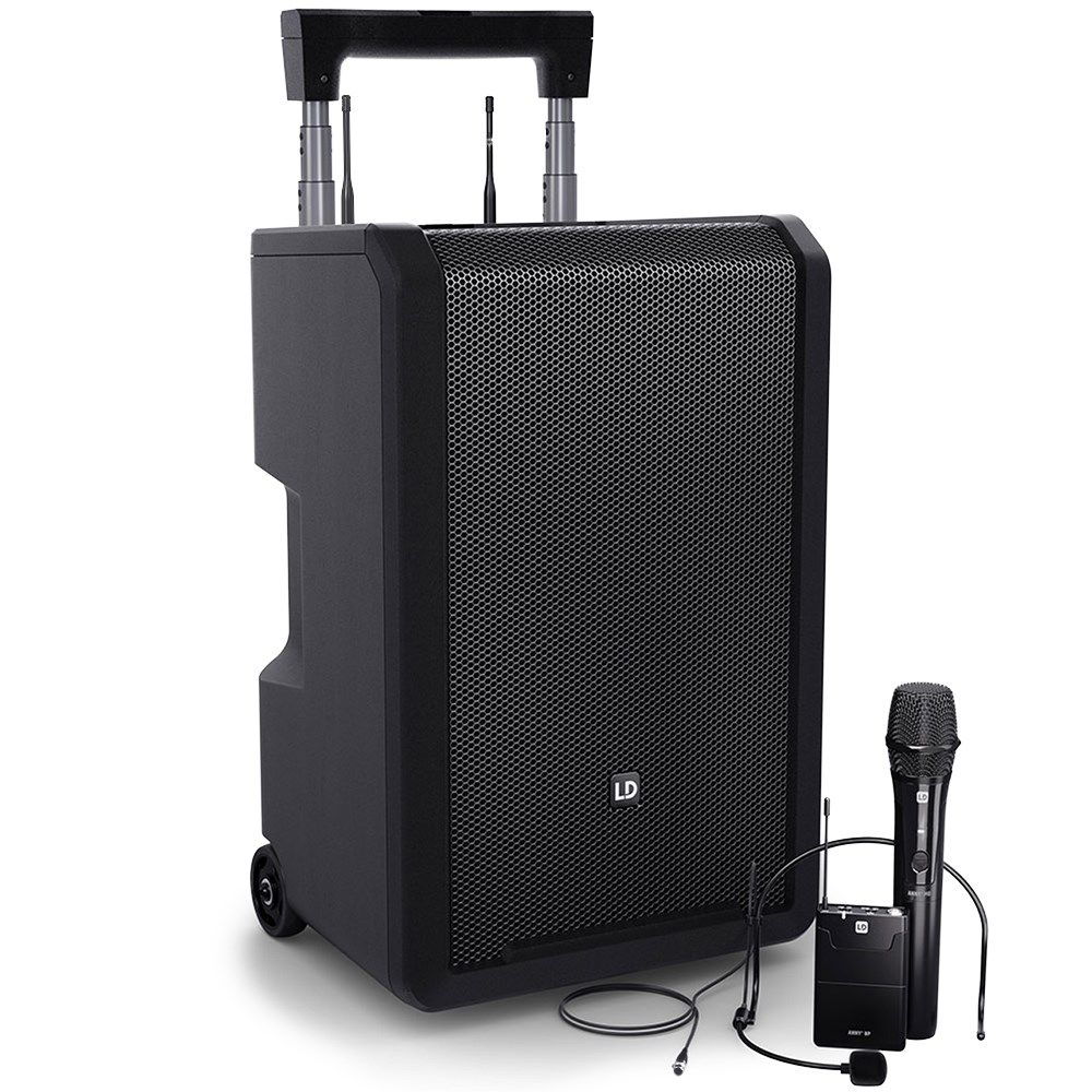 LD Systems ANNY10 160w 10" PA w/ 1x Headset & Handheld Mic & Body Pack (584-608 MHz) - Image 1