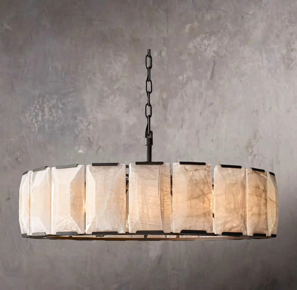 Harlow Calcited Circular Chandelier 43" - Image 3