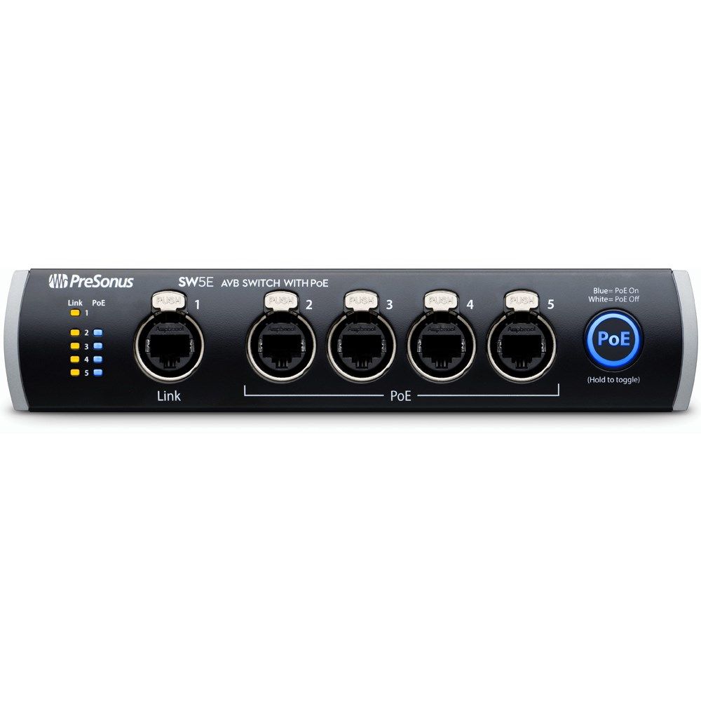 PreSonus SW5E 5-Port AVB Switch w/ PoE - Image 1