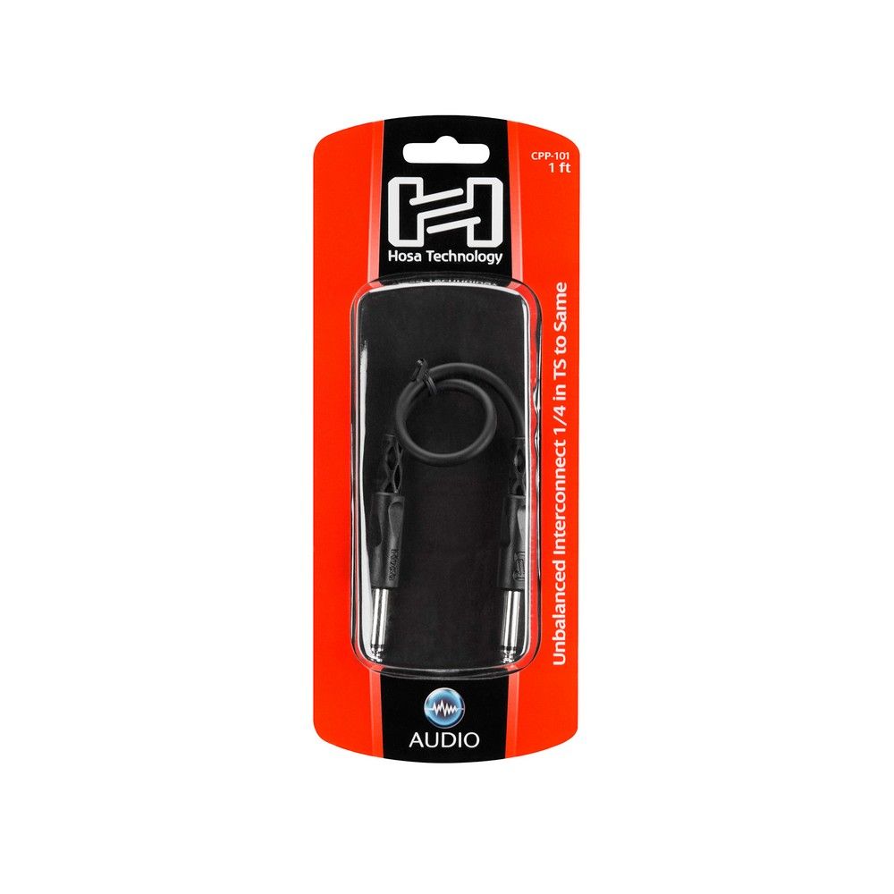 Hosa CPP101 Unbalanced Interconnect 1/4 in TS to Same (1 ft)