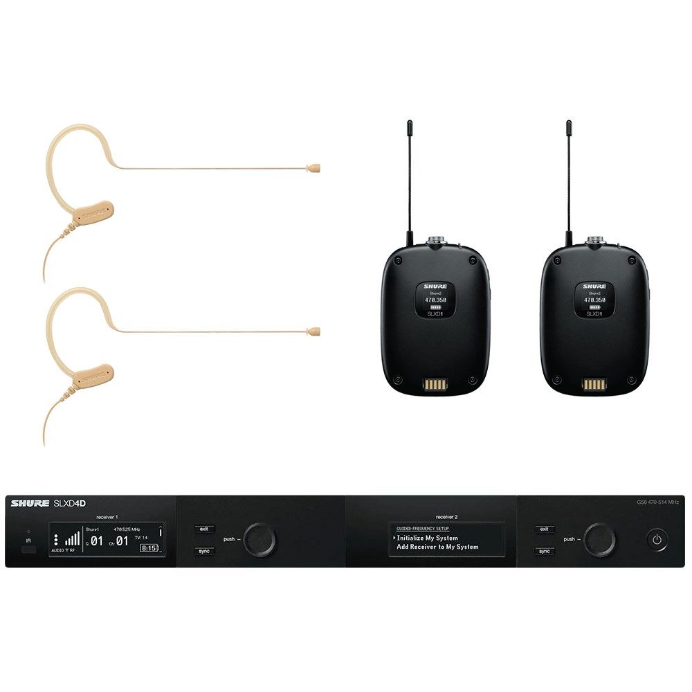 Shure SLX-D Digital Wireless Dual Channel Headworn System H57 (520-564MHz) - Image 1