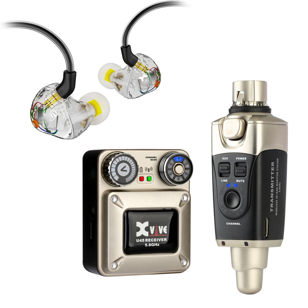 Xvive U45T9 5.8Ghz Wireless Monitoring System w/ T9 In-Ear Monitors - Image 1