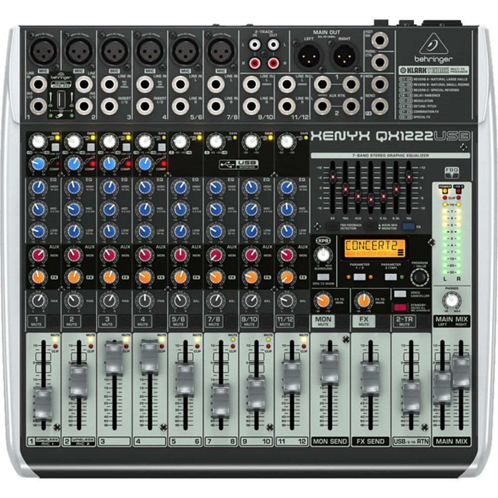 Behringer Xenyx QX1222USB 12-Input Mixer w/ FX & USB - Image 1
