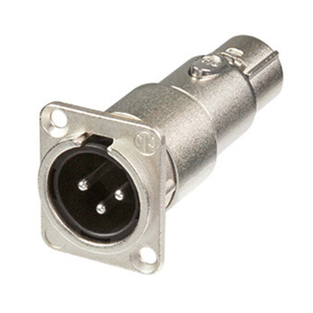 Neutrik NA3MDF Male to Female D Flange Chassis Mount - Image 1