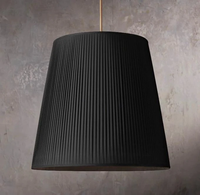 Handwoven Cane Textured Drum Pendant Lamp - Image 3