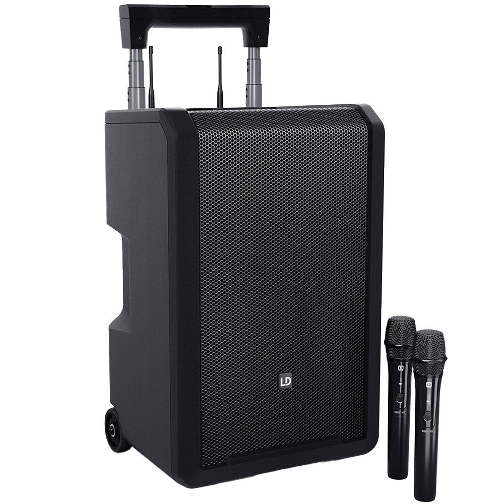 LD Systems ANNY10 160w 10" PA w/ 2x Handheld Mics (655-679 MHz) - Image 1