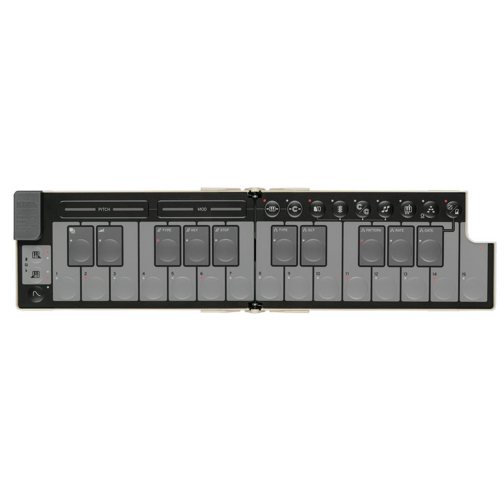 Korg nanoKEY Fold 25-Key Foldable MIDI Keyboard (Sand Beige) - Image 1