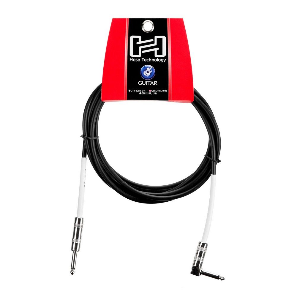 Hosa GTR210R Guitar Cable Straight to Right-Angle (10 ft) - Image 1