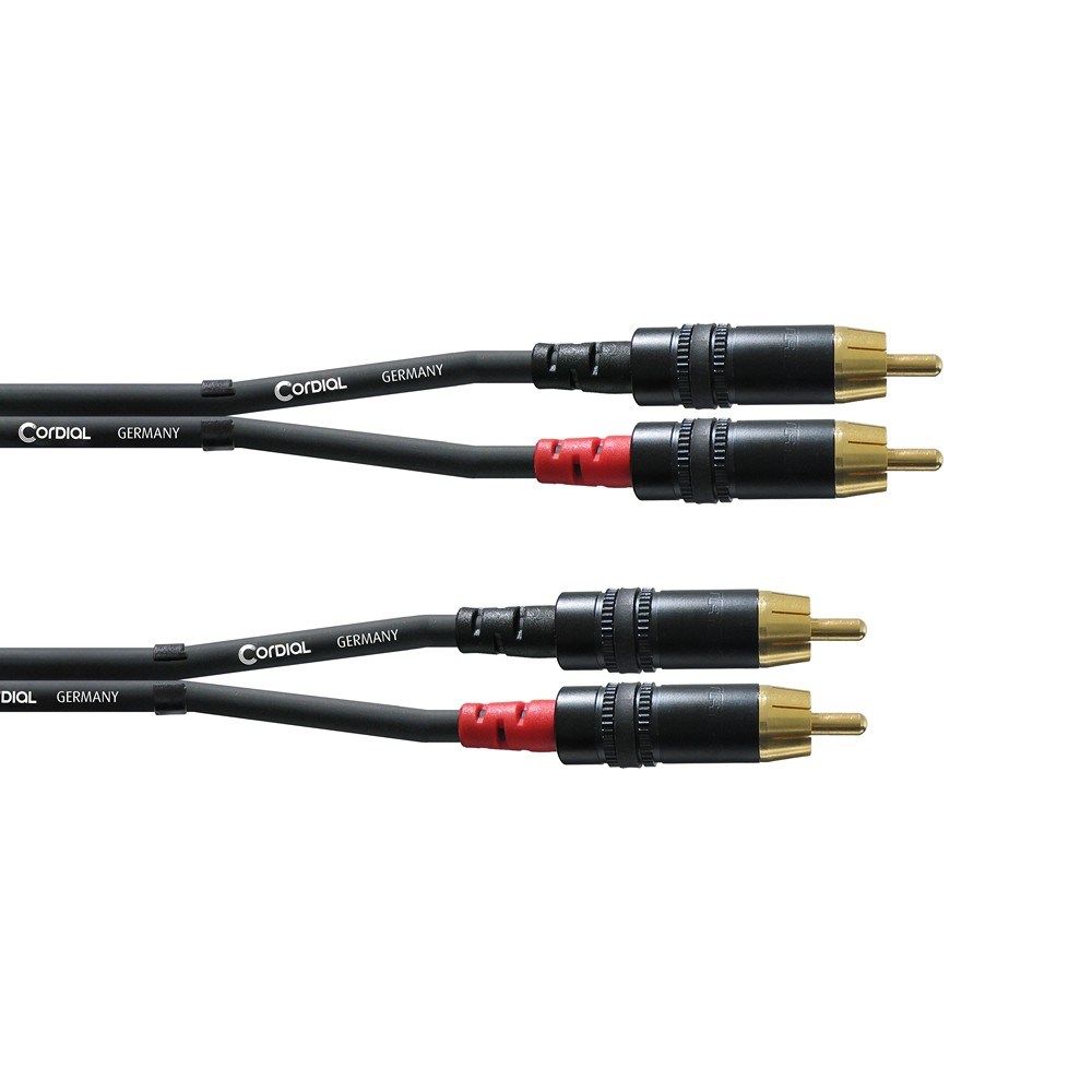 Cordial Essentials REAN 2x RCA Gold Cable (0.6m) - Image 1