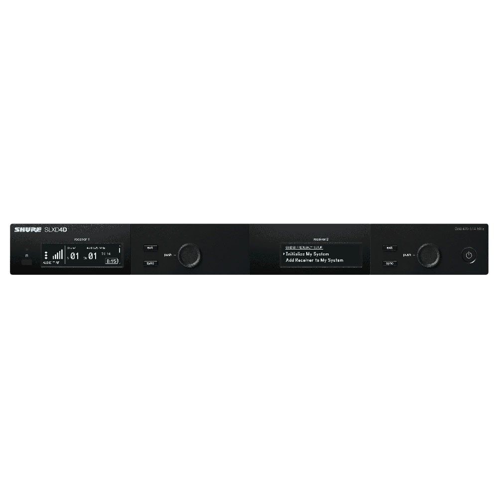 Shure SLXD4DL57 Dual-Channel Digital Wireless Receiver Band L57 (650-694MHz) - Image 1