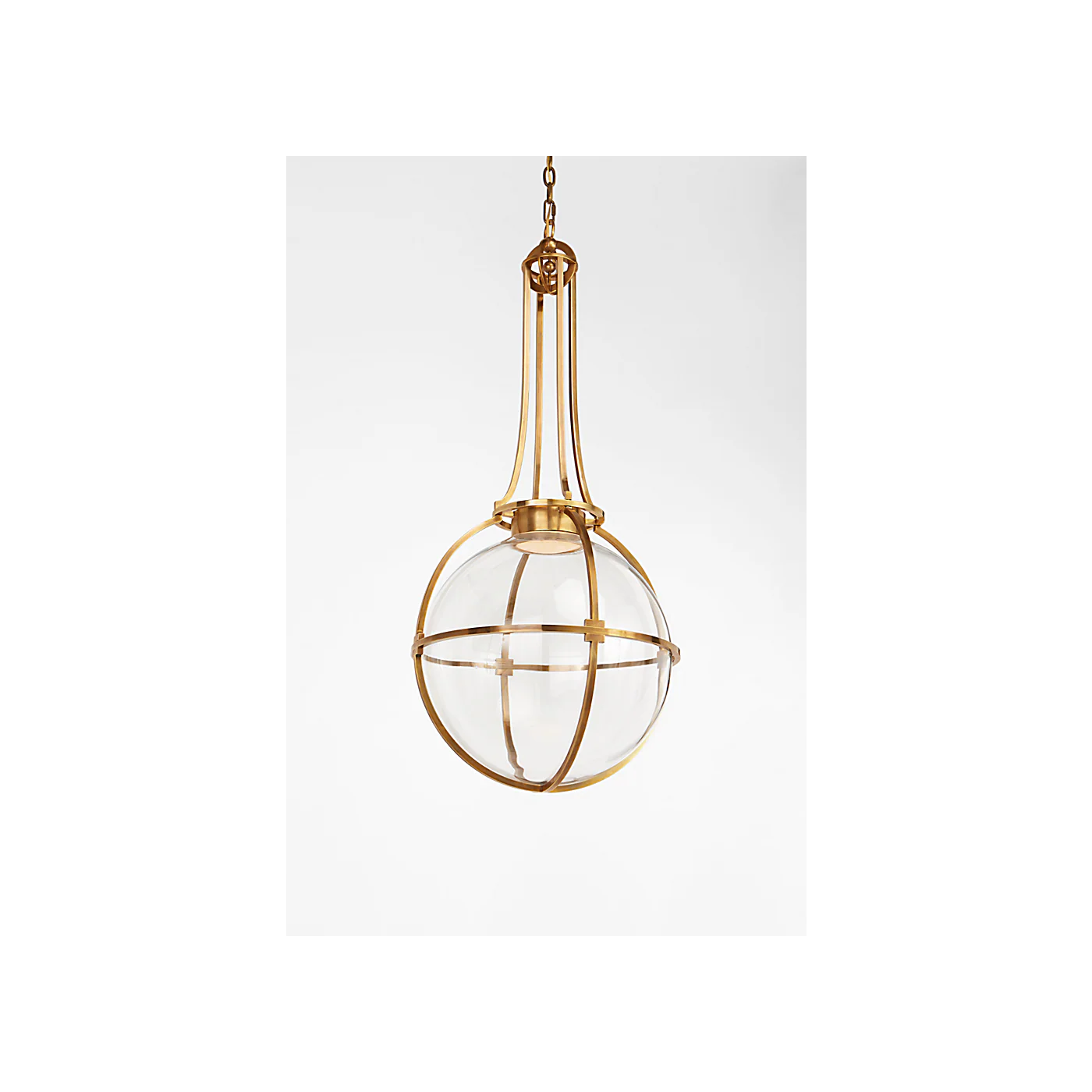 Gracie Large Captured Globe Pendant with Clear Glass - Image 3