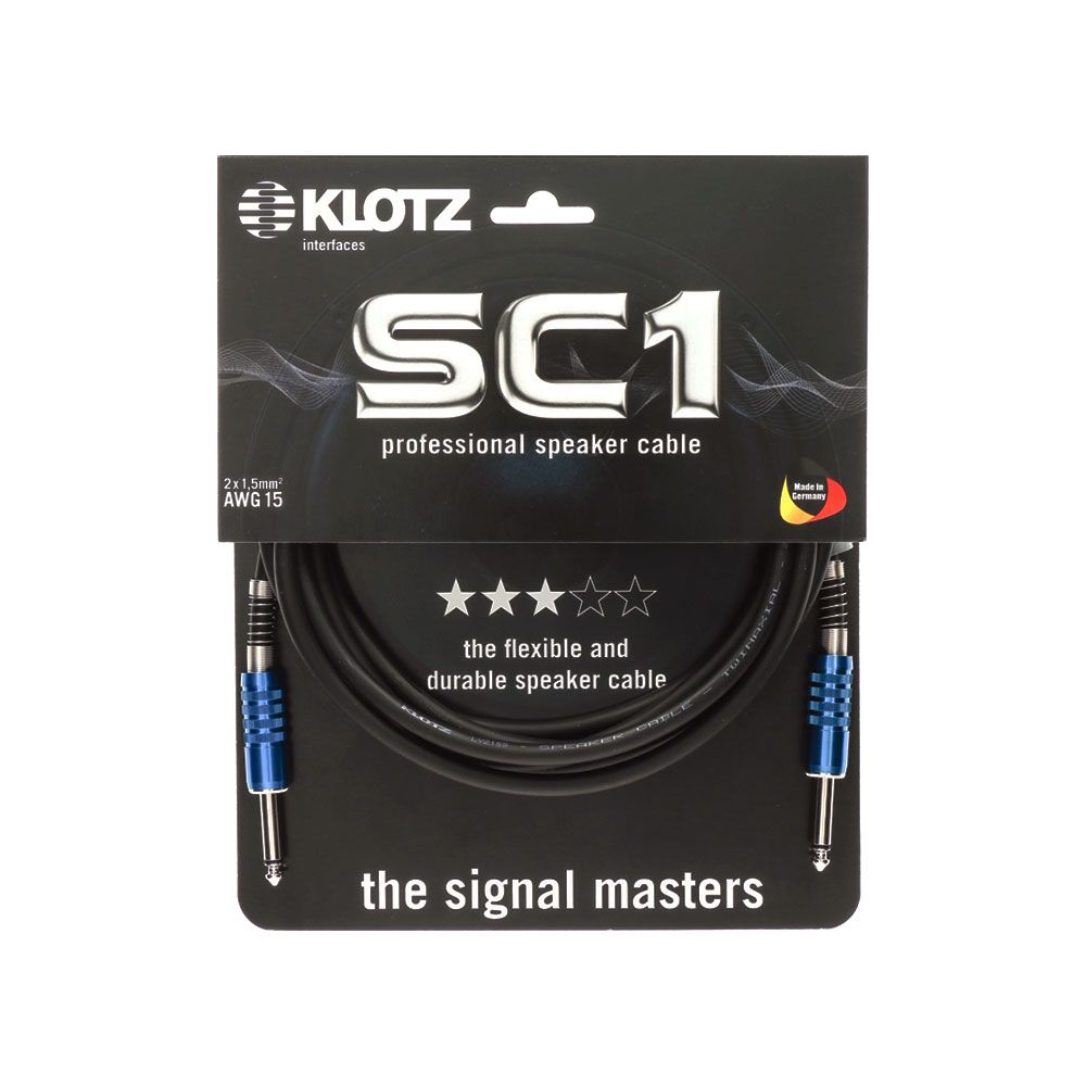 Klotz Speaker 1m Jack to Jack Cable - Image 1