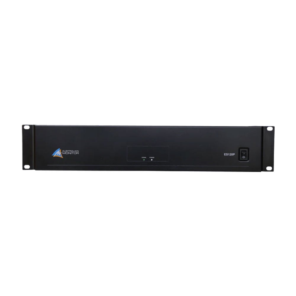 Australian Monitor ES120P Amplifier 120 watts 100 volt line low impedance 2 RU - Image 1