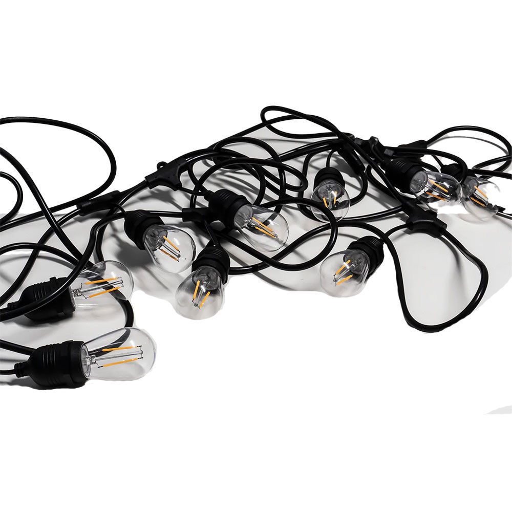 Event Lighting FES10 Festoon String Lights 10 Bulbs w/ 1m Spacing (10m) - Image 1