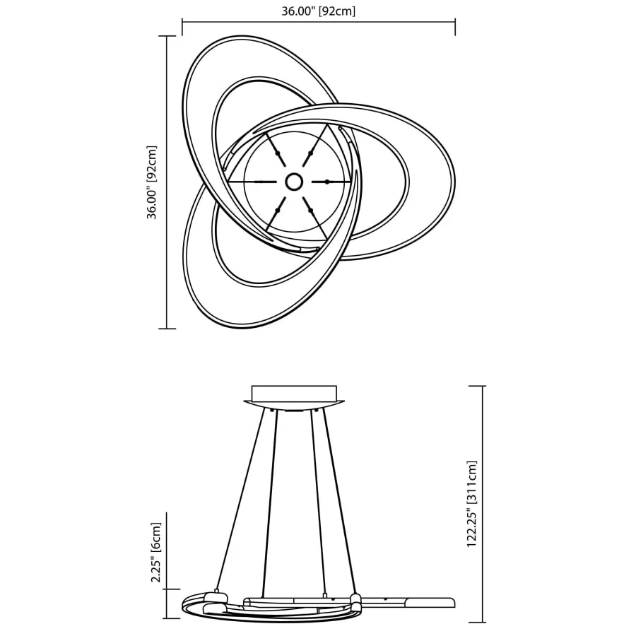Elan Destiny 4 Light 36" Wide LED Pendant - Image 3