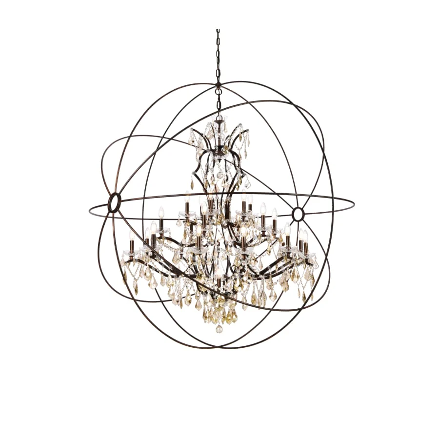 Elegant Lighting Geneva 25 Light 60" Wide Crystal Chandelier with Clear Royal Cut Crystals - Image 1